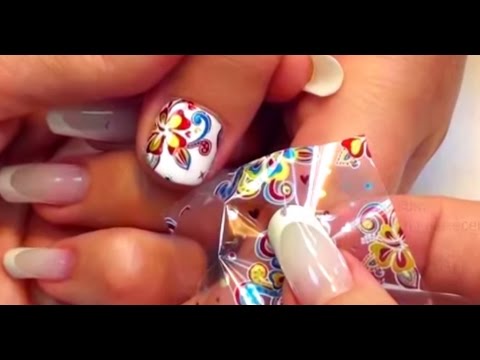Видео: Гель лак.  Секреты нанесения  фольги с  принтом 2015г.