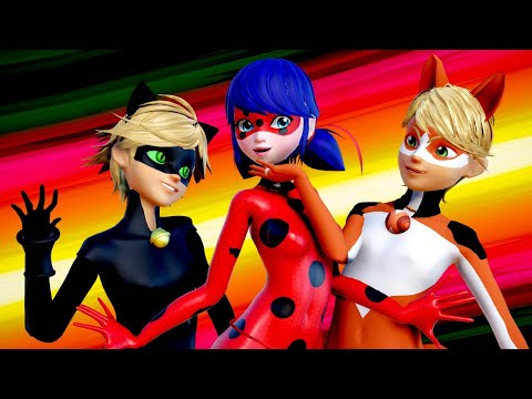 Видео: Леди Баг и Супер-Кот | Adrien x Marinette x Felix TRIO TRANSFORMATION [Miraculous Ladybug]
