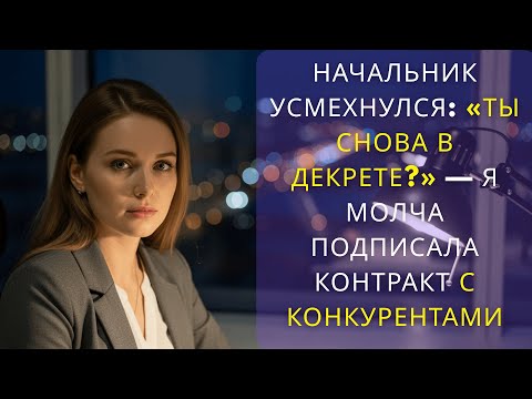 Видео: Начальник усмехнулся  «Ты снова в декрете » — Я молча подписала контракт с конкурентами