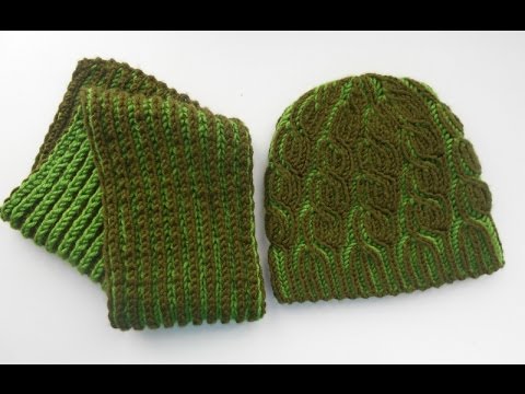 Видео: Шапка и шарф для мальчика. Бриошь. Часть II - Hat and scarf for the boy. Brioche. Part II
