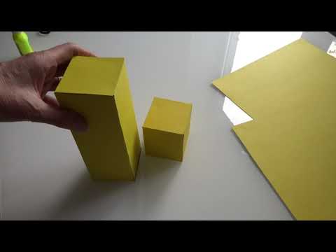 Видео: как сделать  самый большой параллелепипед из листа  картона А4