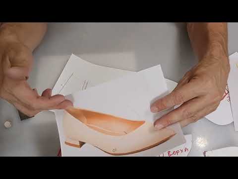 Видео: Построение туфель "лодочка" на колодку без каблука часть 3