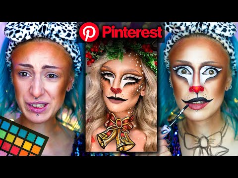 Видео: ПОВТОРЯЮ НОВОГОДНИЕ МАКИЯЖИ из ТикТока и Pinterest / Крашусь 12 часов