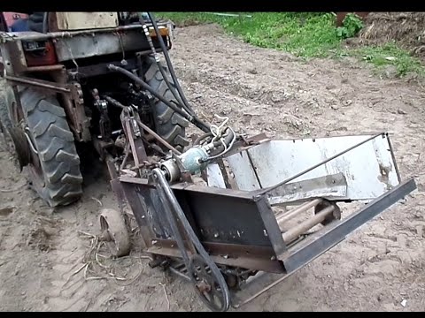 Видео: САМОДЕЛЬНАЯ КАРТОФЕЛЕКОПАЛКА НА МИНИТРАКТОР