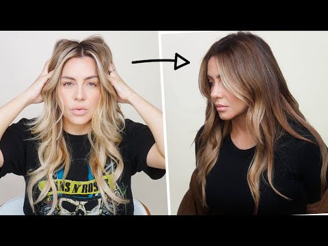Видео: Преображение волос — от блонда до тёплого брюнета — шаг за шагом