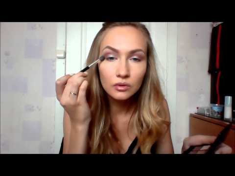 Видео: Дневной макияж в сиреневых тонах