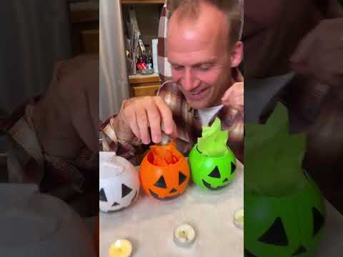 Видео: Челлендж по задуванию тыквенных свечей 🕯️