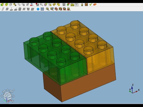 Видео: FreeCAD Часть 97. Пример создания модели. LEGO