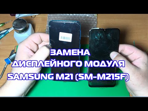 Видео: Замена дисплейного модуля Samsung Galaxy M21 SM M215F