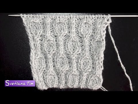 Видео: Простой и Эффектный Узор Тонкие Жгуты спицами. Узоры спицами Вязание Мастер Класс с описанием № 482