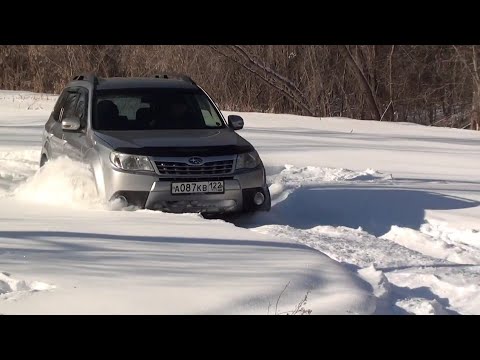 Видео: субару форестер по снегу едем на дачу