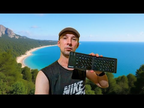 Видео: Беспроводная складная клавиатура с аккумулятором