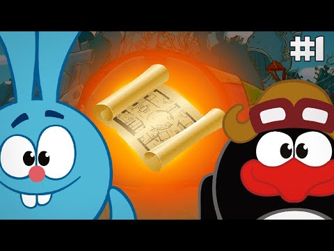 Видео: Играю в игру Смешарики сокровища 1 часть