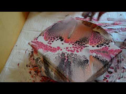 Видео: Акриловая заливка с вертушкой. Как растянуть рисунок./ Acrylic pouring with spinner.