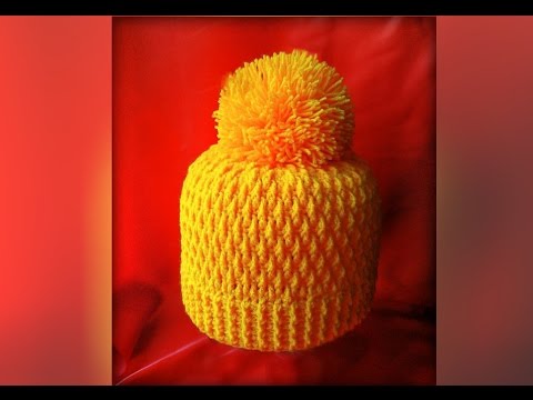 Видео: Как связать шапку крючком. Crochet hat with subtitles