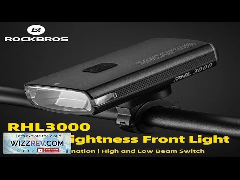 Видео: Велосипедный фонарь ROCKBROS 3000LM, 10000 мАч, внешний аккумулятор, зарядка типа C, передний фон...