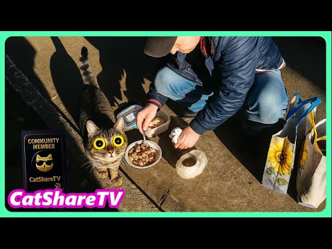 Видео: Покормили Уличного Кота! 🔥