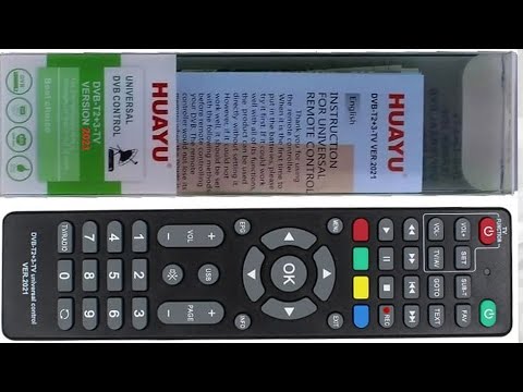 Видео: Настройка Huayu DVB-T2+3-TV VER.2021 универсального пульта для цифровых приставок DVB-T2