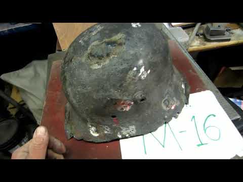 Видео: Восстановление "мертвого" шлема м- 16.Александр(реставратор).Видео№127