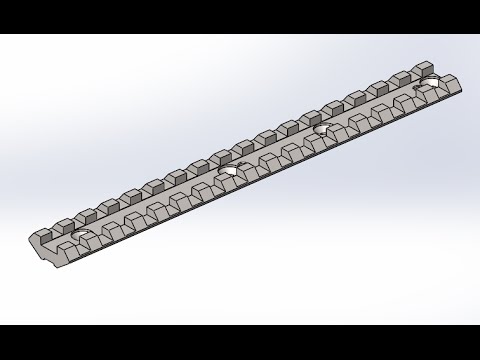 Видео: Solidworks.Проектирование планки Пикатинни