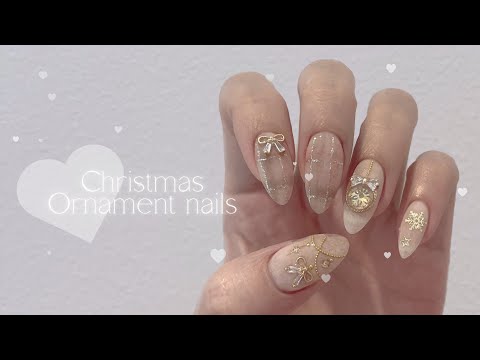 Видео: Рождественские ногти/самостоятельные ногти/дизайн ногтей/корейские ногти/наращивание ногтей