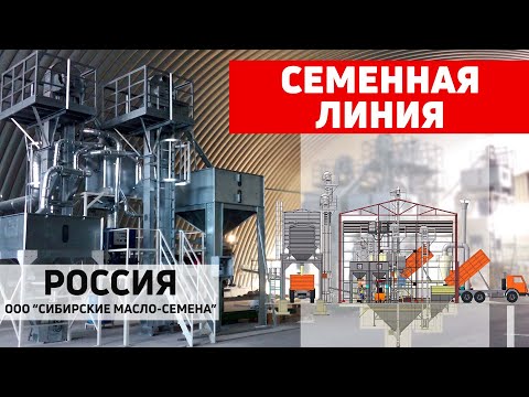 Видео: Обзор семенной линии Полымя. ООО "Сибирские Масло-Семена", Сибирь