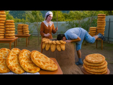 Видео: Строительство глиняной печи-тандыра и выпечка традиционного хлеба на завтрак