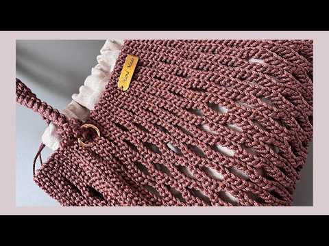 Видео: Покупают по 3500₽ 😍 Невероятно красивая сумка из полиэфирного шнура  Вязание крючком