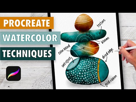 Видео: 5 увлекательных акварельных техник, которые вам НУЖНО знать! Учебник Procreate