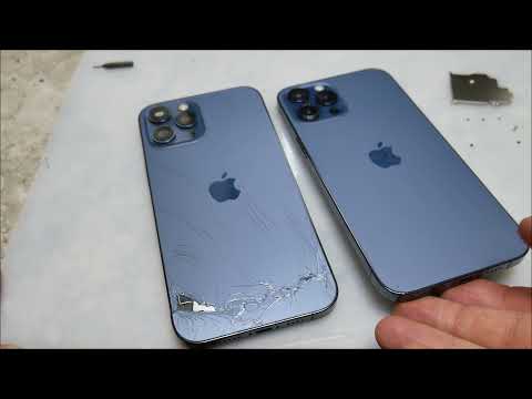 Видео: Iphone 12 Pro Max / Разбит дверью автомобиля. Установка нового корпуса. / 12 pro max - refubishing