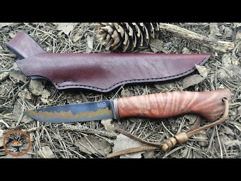 Видео: Knife making-охотничий нож#санмай#ламинат через медь#х12мф