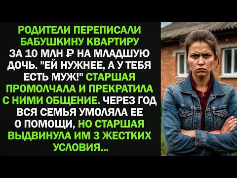 Видео: Родители переписали бабушкину квартиру за 10 млн ₽ на младшую дочь. Старшая промолчала...