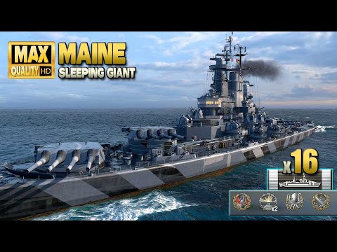 Видео: линкор Maine: сокрушительные залпы - World of Warships