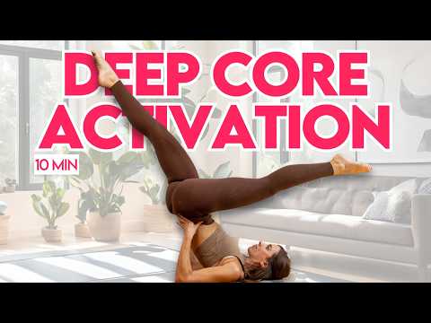 Видео: 10-минутный глубокий пилатес для мышц кора | Тренировка дома с Лилли Сабри