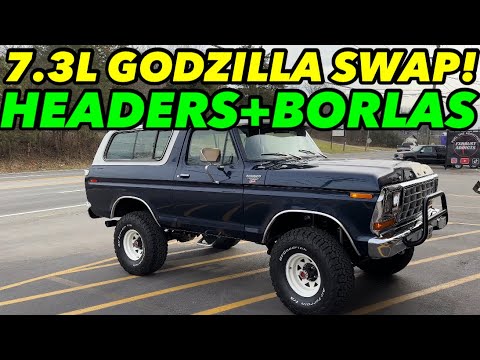 Видео: Ford Bronco 1978 года выпуска 7,3 л GODZILLA V8 с НАСОСАМИ и BORLA PRO-XS!