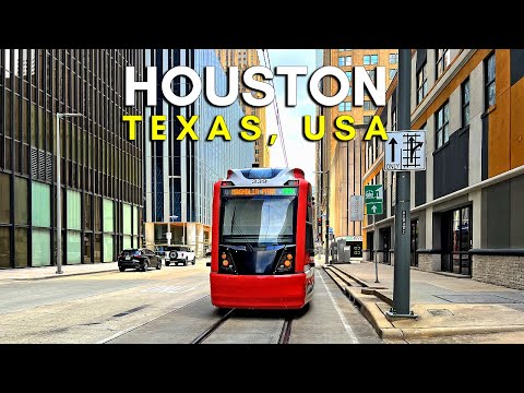 Видео: Хьюстон, Техас, США - Пешая экскурсия по центру Хьюстона - 4K