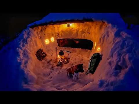 Видео: 3-дневный ЗИМНИЙ КЕМПИНГ в Blizzard с моей собакой. -13° Выживание в дикой природе. Метель Бушкрафт