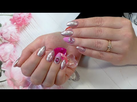 Видео: Помпезный СТЕМПИНГ. Втирка розовая ПРИЗМА. Красивые ногти