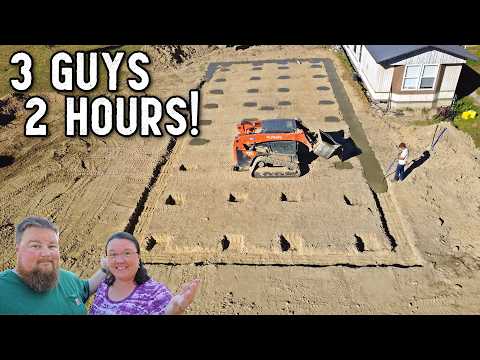 Видео: Фундамент готов! Строительство нового сборного дома