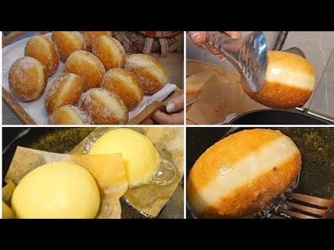 Видео: Пончики с кремом/Особое тесто/Ручным миксером/Супер пышные/Шикарный крем