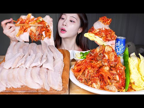 Видео: ASMR MUKBANG | Острый салат из редиса с устрицами ★ Буженина! Я собрал редис с фермы!