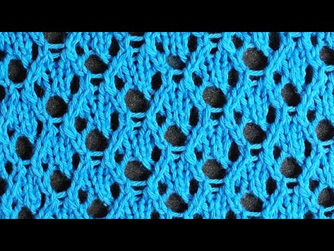 Видео: Ажур "Песочные часы" (Hourglass) / Вязание спицами.