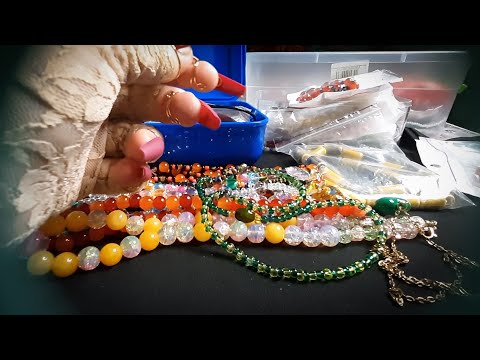 Видео: АСМР моя коллекция бус, близкий шепот и таппинг | ASMR