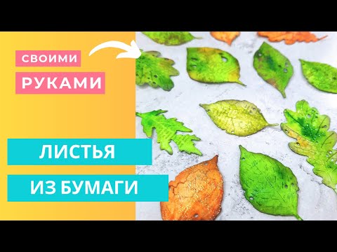 Видео: Как Сделать Листья Из Бумаги / БЕЗ НОЖЕЙ и спец инструментов / Мастер Класс / Декор Для Скрапбукинга