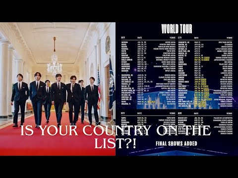 Видео: Мировой тур BTS 2026: ваша страна в списке?! (65 концертов)