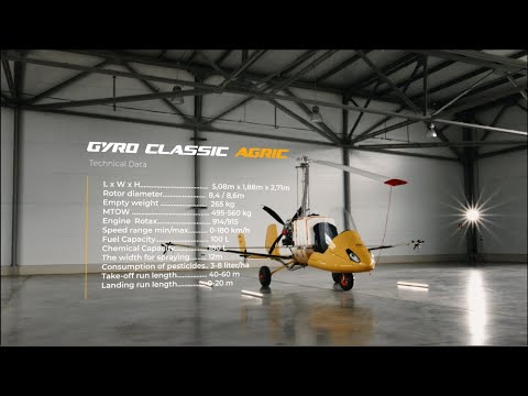 Видео: Автожир GYRO Classic AGRIC