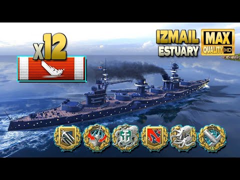Видео: Линкор «Измаил»: сенсация, уничтожено 12 кораблей - World of Warships