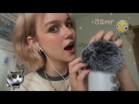 Видео: АСМР ~ пушистый массаж ушек & звуки рта ‧₊˚🖇️✩ ₊˚🎧⊹♡