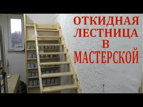 Видео: Откидная лестница в мастерской