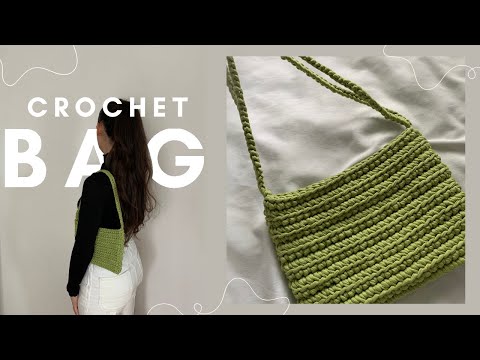 Видео: ПРОСТАЯ ВЯЗКА КРЮЧКОМ СУМКА ЧЕРЕЗ ПЛЕЧО / подходит для начинающих / пряжа для футболок / столбики...